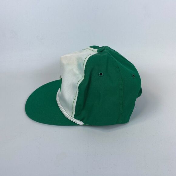 Crown Classic Baseball Cap Mens OS White Green LMJ Club Embroidered Strapback - Picture 3 of 7